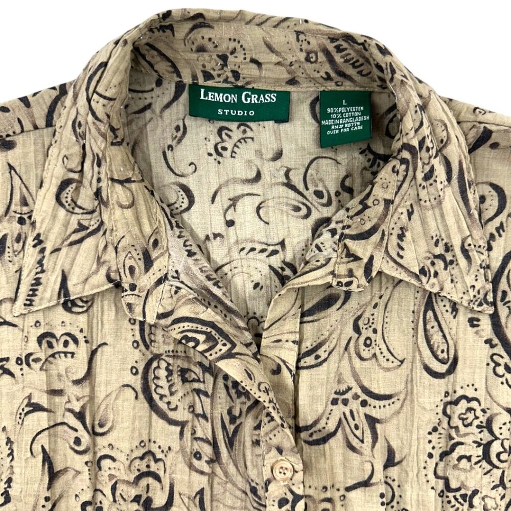 Lemon Grass Studio Button Down Blouse - image 5